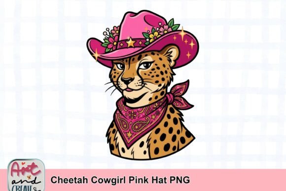 Cheetah Cowgirl Pink Hat PNG: Unleash Wild West Charm