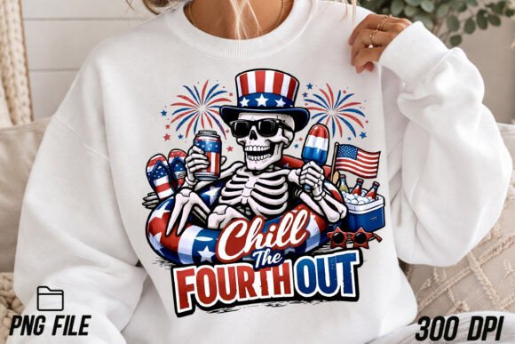 Chill The Fourth Out: A Patriotic PNG for Modern Design