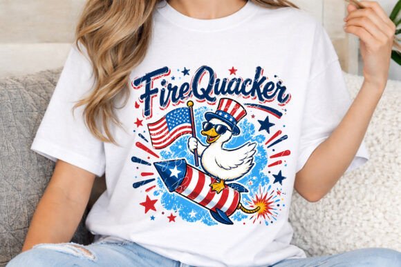 FireQuacker PNG: A Funny 4th of July Duck