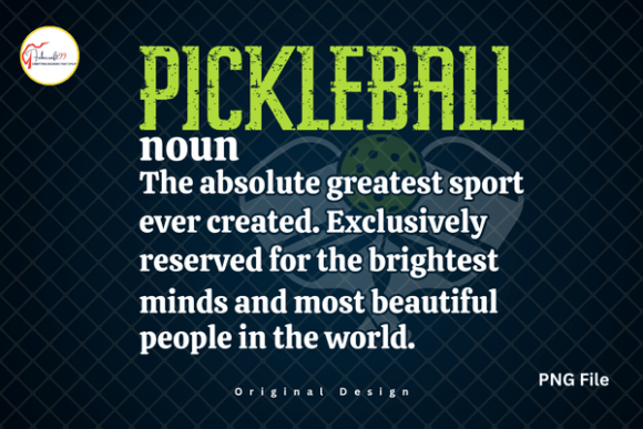 Funny Pickleball Definition PNG: A Retro Design Asset