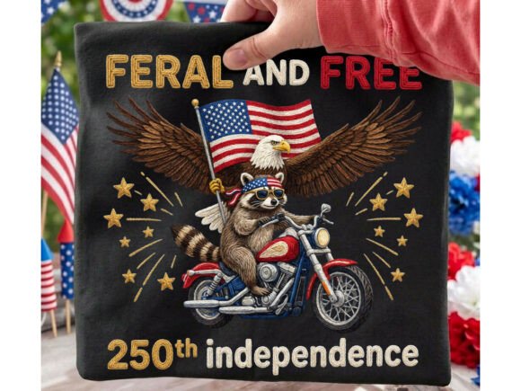 Funny Raccoon Biker 4th Tshirt Png: A Bold Design Asset