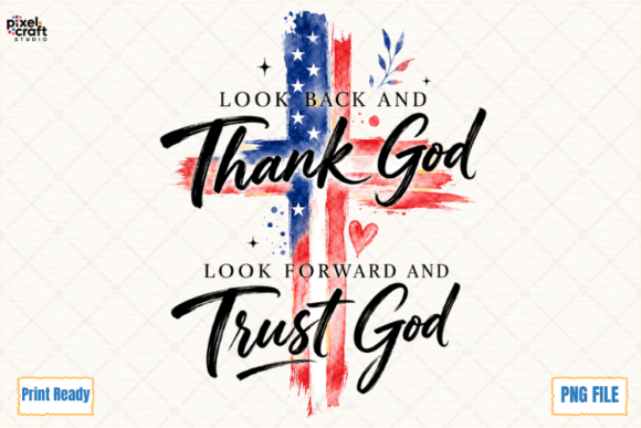 Patriotic Christian Cross PNG: Faith & Heritage Design