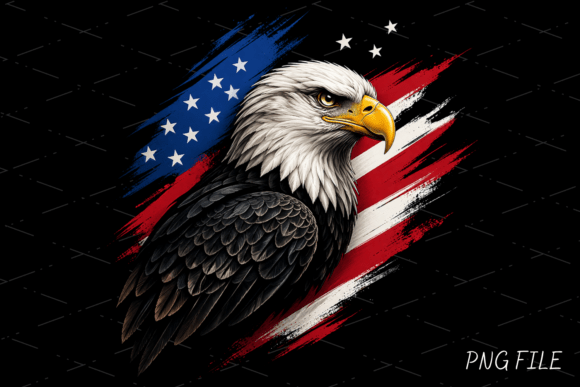 Patriotic Eagle Shirt PNG: Bold American Flag Design for Creators