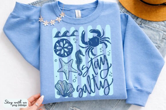 Stay Salty Striped Summer Retro PNG: Your Go-To Design Asset